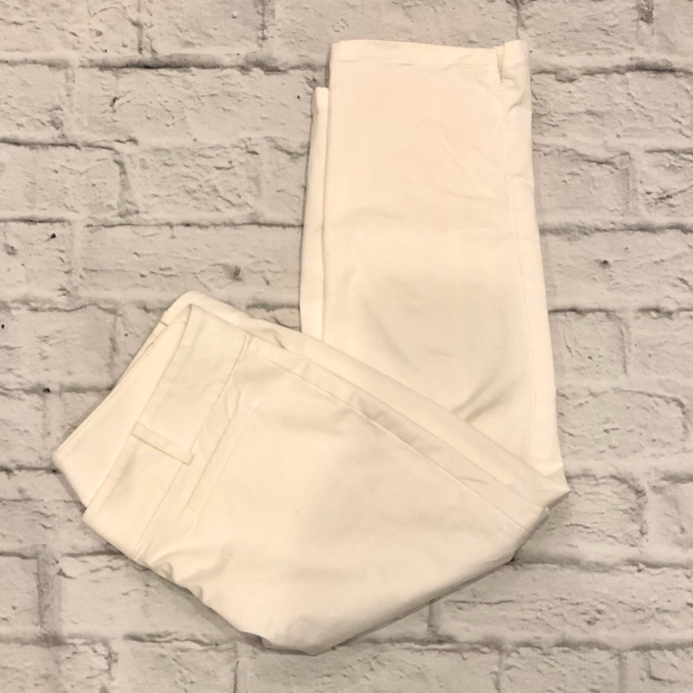 Ann Taylor Cambridge Crop White Pants